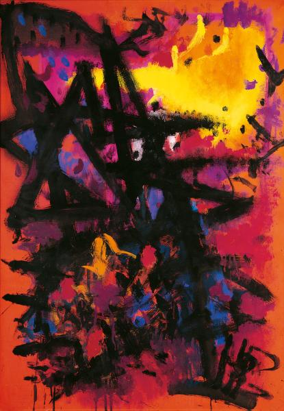 Hans Kaiser, Die letzte Stunde (Es ist vollbracht), 1957, Tempera auf Karton | 100 × 70 cm | Privatbesitz