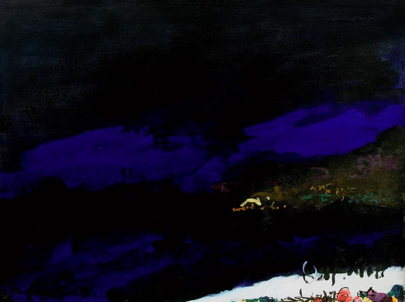 Hans Kaiser, Talamanca, 1978, Mischtechnik auf Leinen | 74 × 100 cm | Gustav-Lübcke-Museum, Hamm