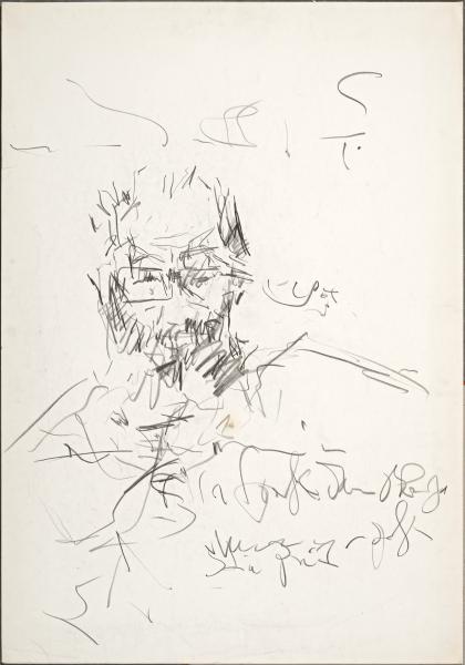 Hans Kaiser, Emilio Vedova (Die Zeit geht), 1964, Graphit auf Karton, 100 × 70 cm, Museum Wilhelm Morgner, Soest