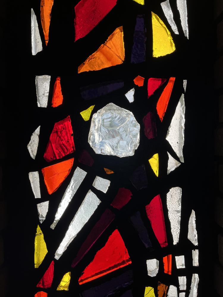 Dickglas-Beton-Fenster (Detail), Foto: Justus Beyerling Hans Kaiser, Dickglas-Betonfenster (Detail), Canisiushaus, Köln, 1966-67