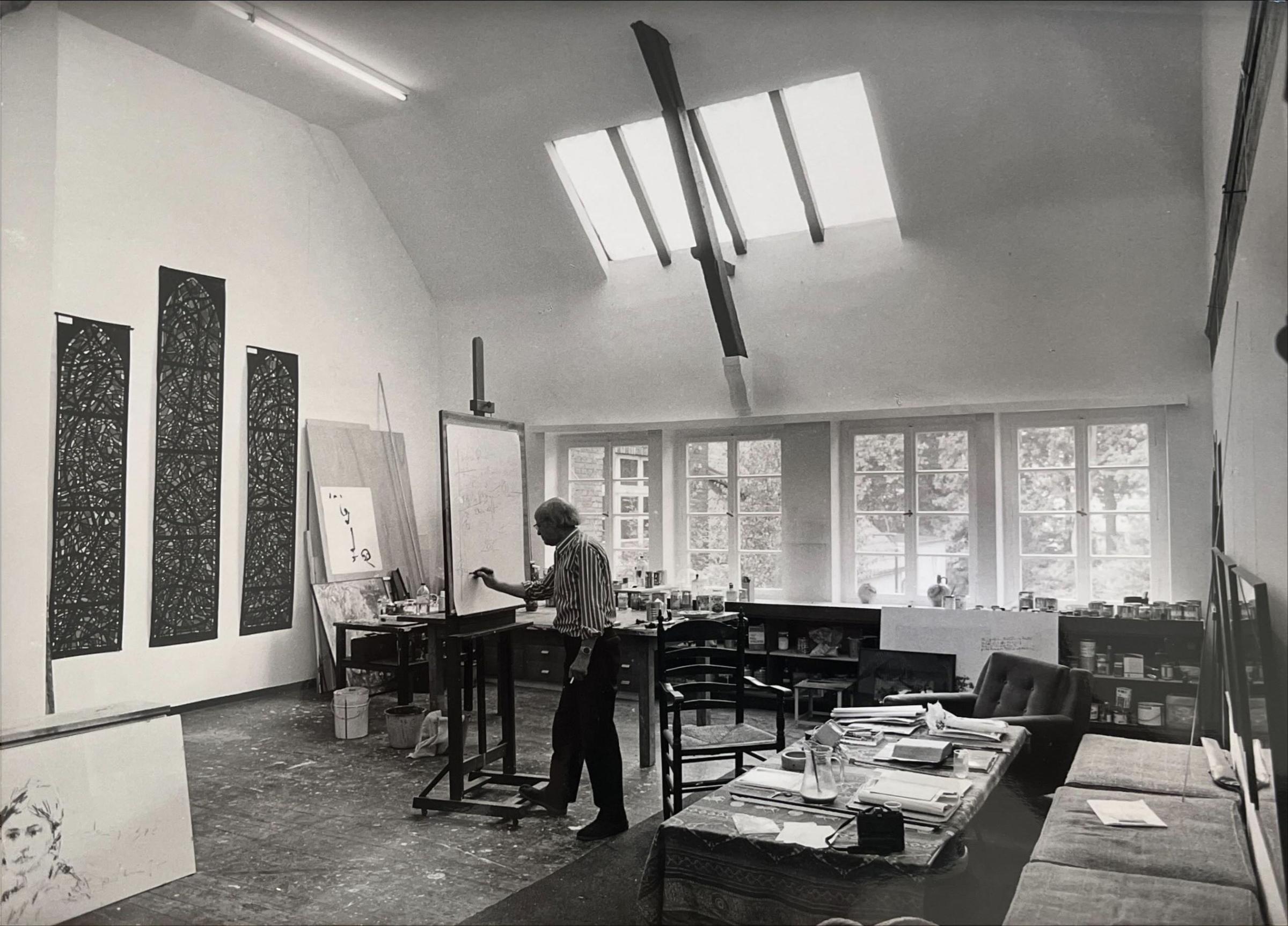 Hans Kaiser in seinem Atelier in Soest, 1979, Archivfoto