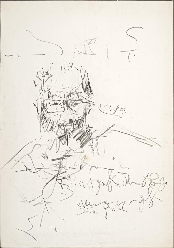 Emilio Vedova (Time Is Passing) (Emilio Vedova [Die Zeit geht]), 1964, Graphite on cardboard, 100 × 70 cm, Museum-Wilhelm-Morgner, Soest