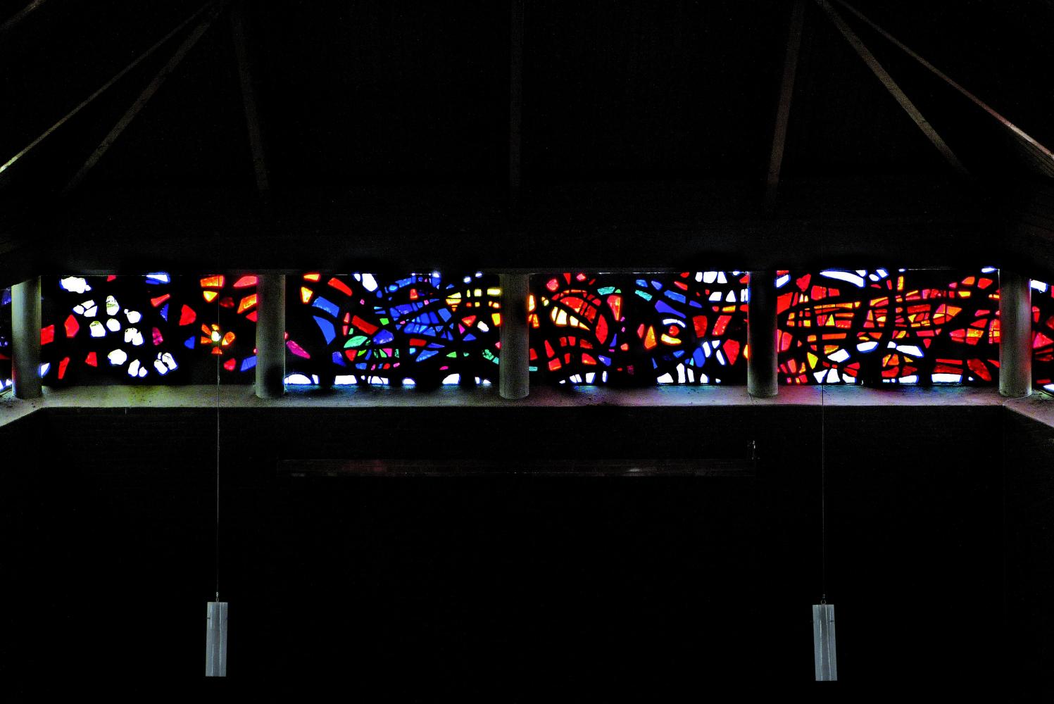 Hans Kaiser, Dickglas-Betonfenster, Johanneskirche, Soest, 1964, Detail, Foto: Rolf-Jürgen Spieker, Dortmund Hans Kaiser, Dickglas-Betonfenster, Johanneskirche, Soest, 1964